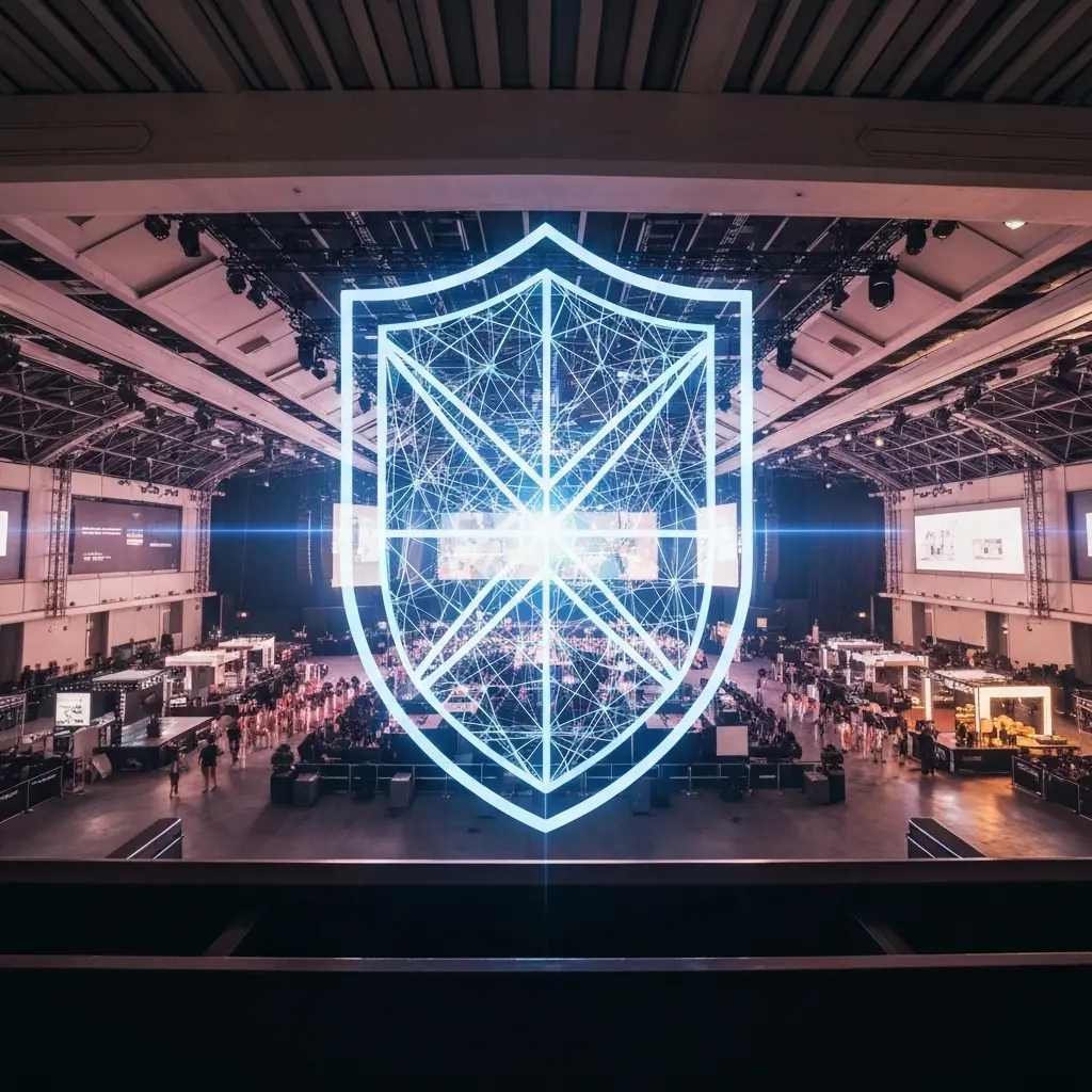 Security Firewall in einem Server-Raum zum Schutz von Event-Daten